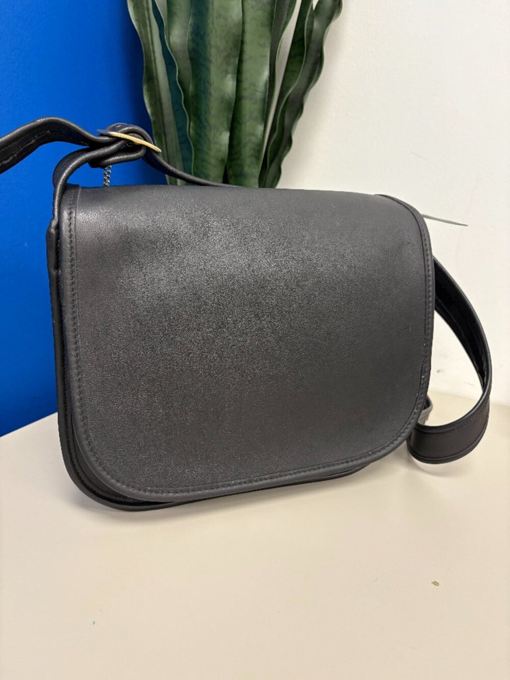 Coach NYC VTG Full-Grain Leather Messenger Crossbody Saddle Brown Flap